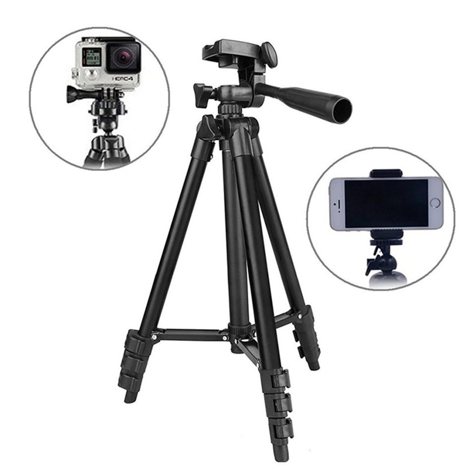 Gậy 3 chân chụp hình máy ảnh, điện thoại Tripod TF - 3120,Chân đế quay tiktok, quay video livetream