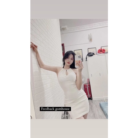 Body cột cổ đen (ẢNH THẬT SHOP CHỤP)