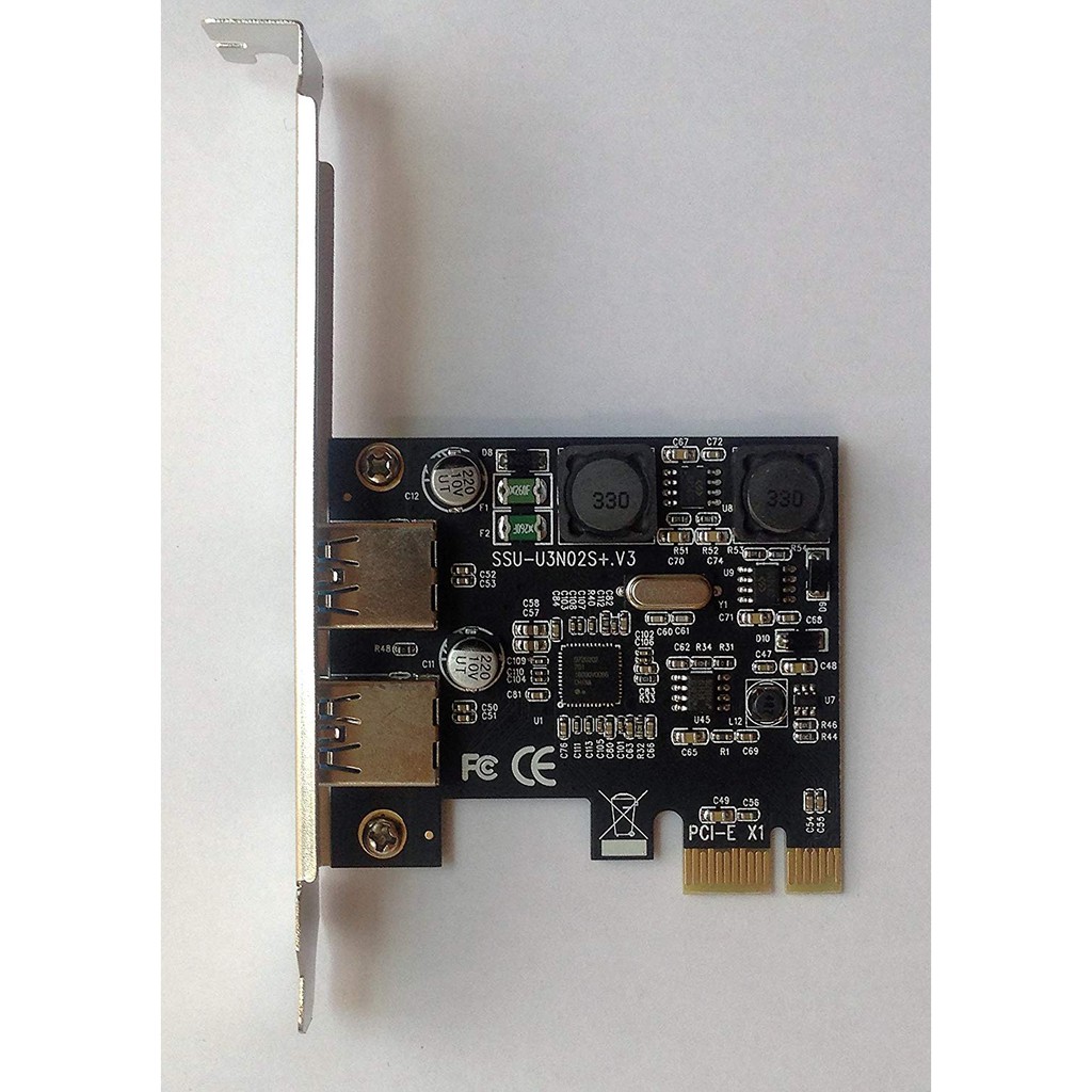 Denshitaro Card PCI- E mở rộng ra 2 cổng USB 3.0 không cần nguồn phụ D00- 249