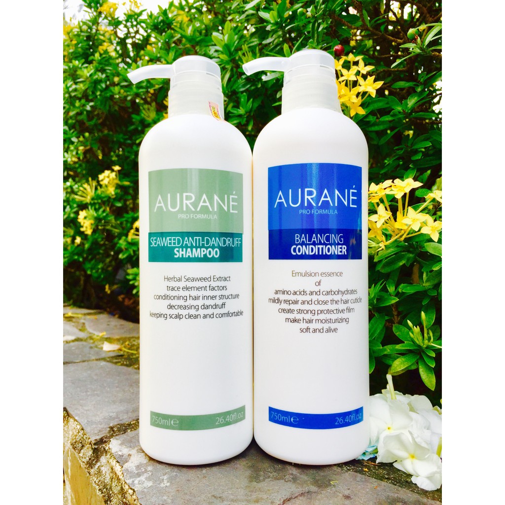 #aurane_chính_hãng_100% Cặp gội xả trị gàu Aurane Seaweed Anti Dandruff 750mlx2