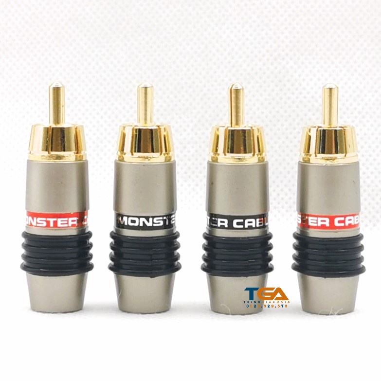 Jack rắc AV, Hoa sen, RCA hãng Monster, chân đồng. Báo giá 1c