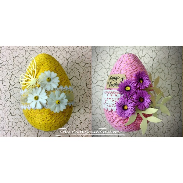 Mô hình trứng Phục Sinh bằng xốp trắng