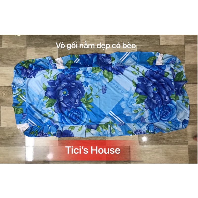 Vỏ/ áo/ bọc gối nằm có Bèo nhúng dài dẹp chữ nhật thun lạnh 35x90cm