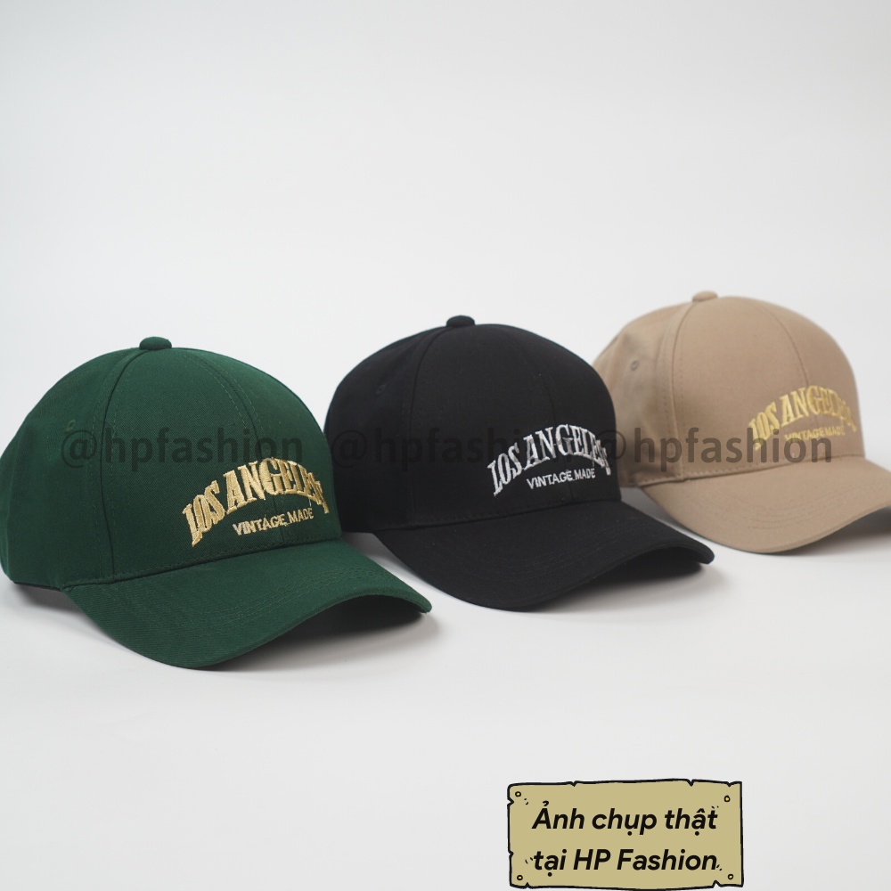 Mũ lưỡi trai ❤️ Nón kết thêu chữ LOS ANGELESS chất kaki cao cấp form unisex nam nữ N67 - Happy Style