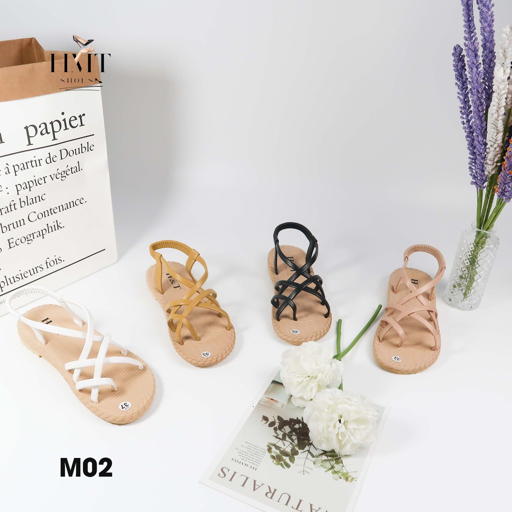 Sandal chống nước phù hợp đi mưa đan dây thời trang HMTShoes M02