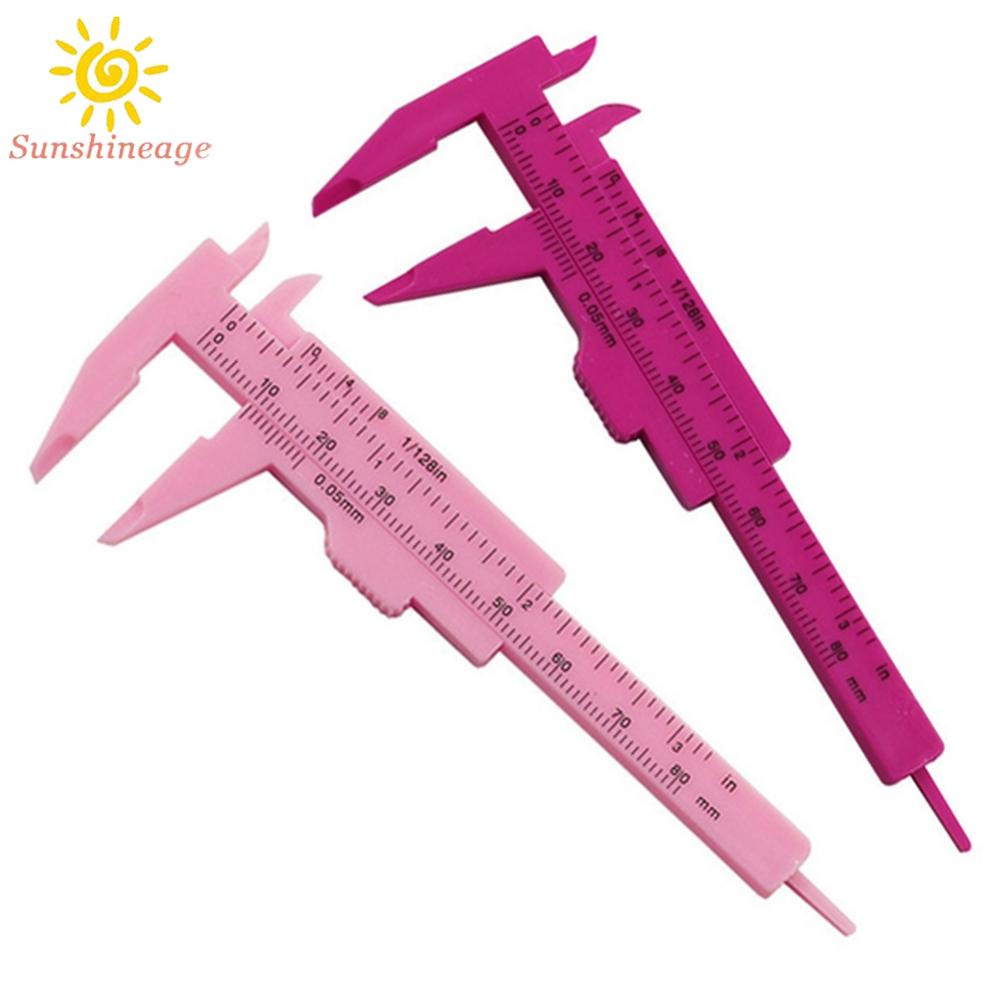 Calipers Lightweight Measuring Tools Pink/Rose Red Plastic Rustproof 0-80mm