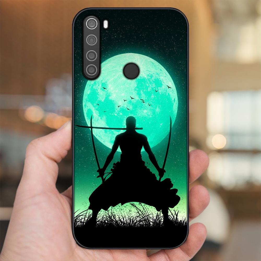 Ốp lưng Xiaomi Redmi Note 8 viền đen in hình Zoro One Piece