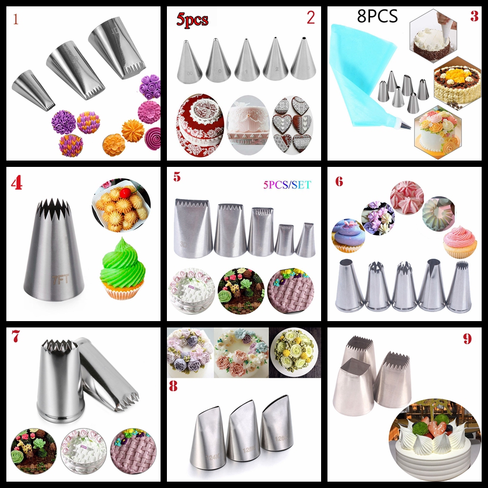 Đầu Trang Trí Kem Cho Bánh Bằng Thép Không Rỉ Cao Cấp