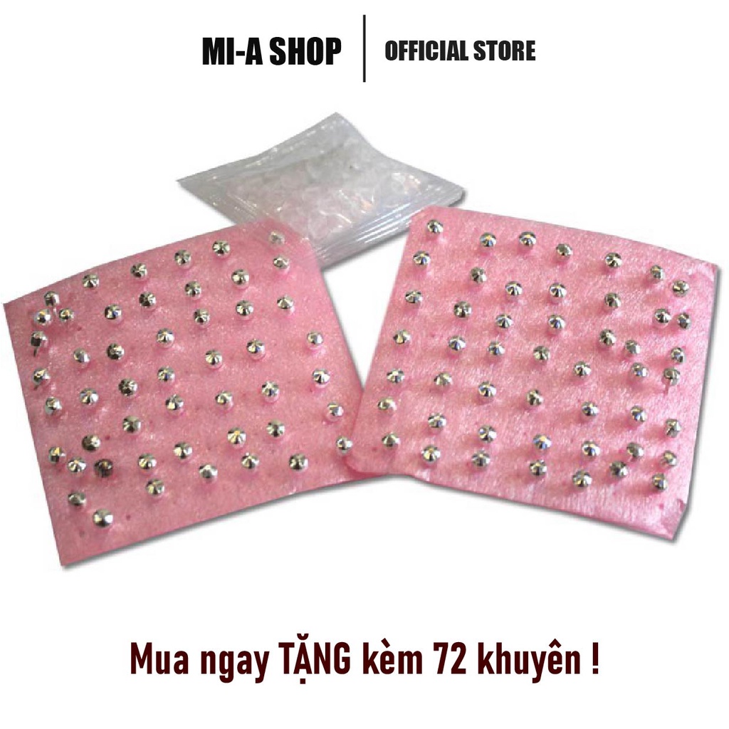 Máy bấm lỗ tai tặng kèm vỉ khuyên 72 chiếc, bút đánh dấu, gương mini - dùng nhiều lần, tiết kiệm chi phí