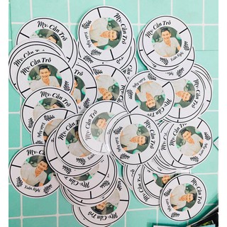 Sticker in theo yêu cầu hình tròn có ép lụa