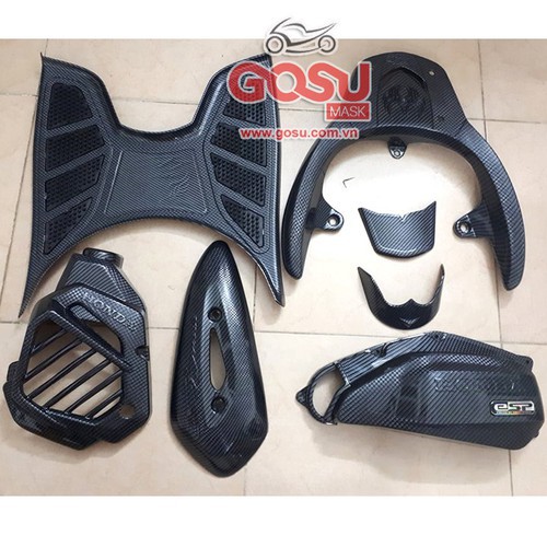 Bộ combo 7 món Ốp cacbon xe SH Mode 2019 - 3D cao cấp, chính hãng