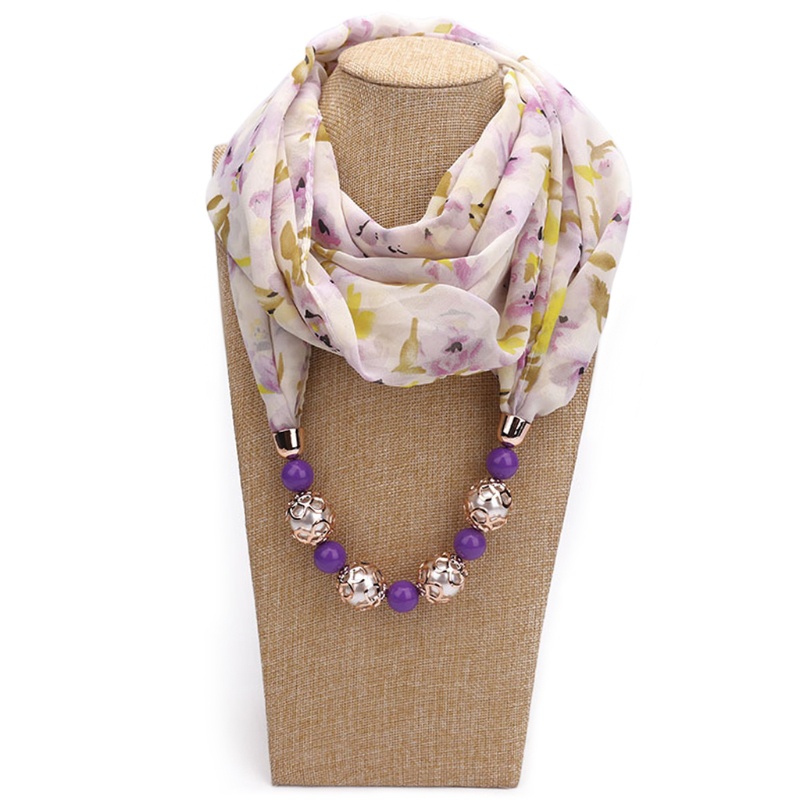 Khăn Choàng Cổ Chiffon Mềm Mại In Họa Tiết Hoa Thời Trang Cho Nữ