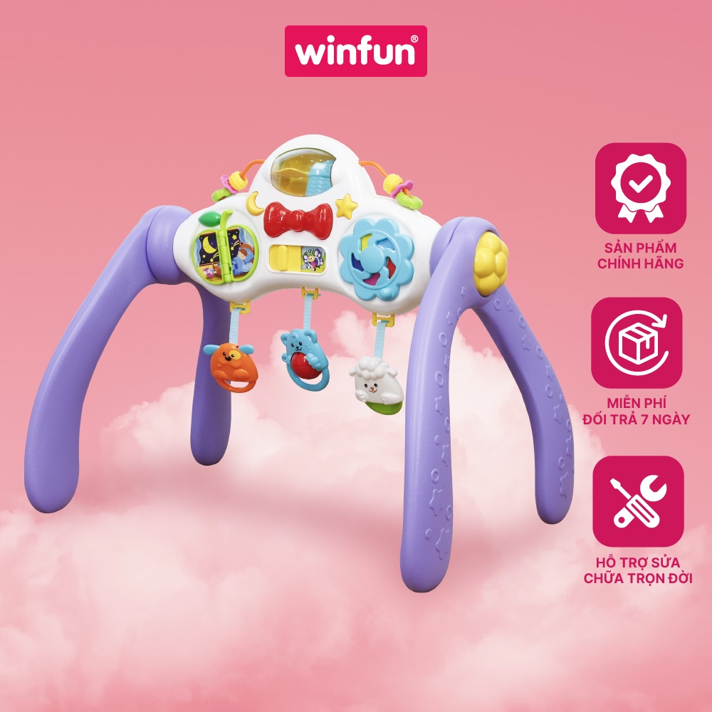 Kệ chữ A cho bé kết hợp hợp đồ chơi bàn nhạc - tập đứng - 00822 Winfun - Đồ chơi phát triển kỹ năng cho bé sơ sinh