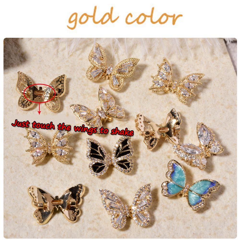1 Móng Tay HS|Charms Phụ Kiện Trang Trí Móng Tay 3D Bằng Hợp Kim Xinh