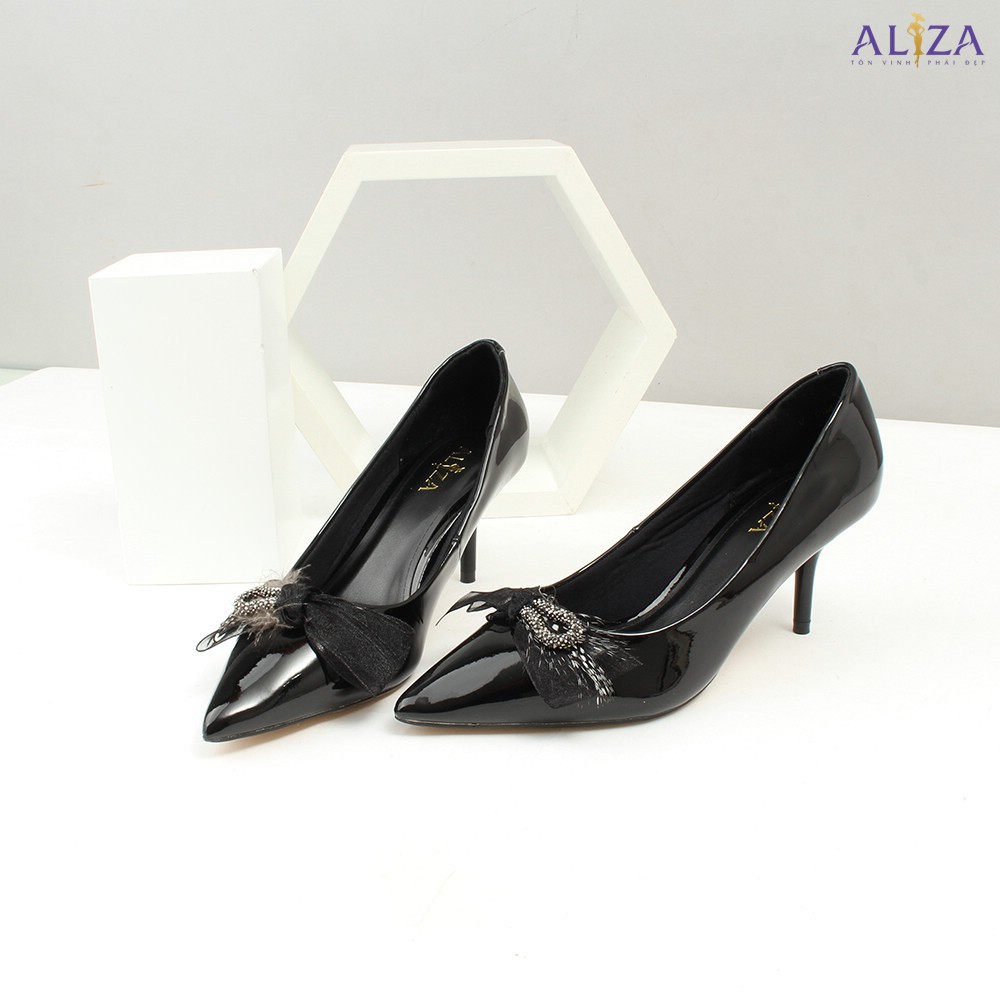 Aliza - Giày công sở gót nhọn 5cm đính nơ điệu đà V94