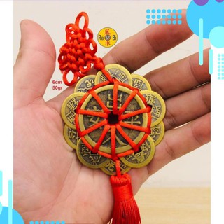 ❤️deal sốc❤️ xu dây hoa mai - phú quý cát tường - vật phẩm đồng phong thủy 206230