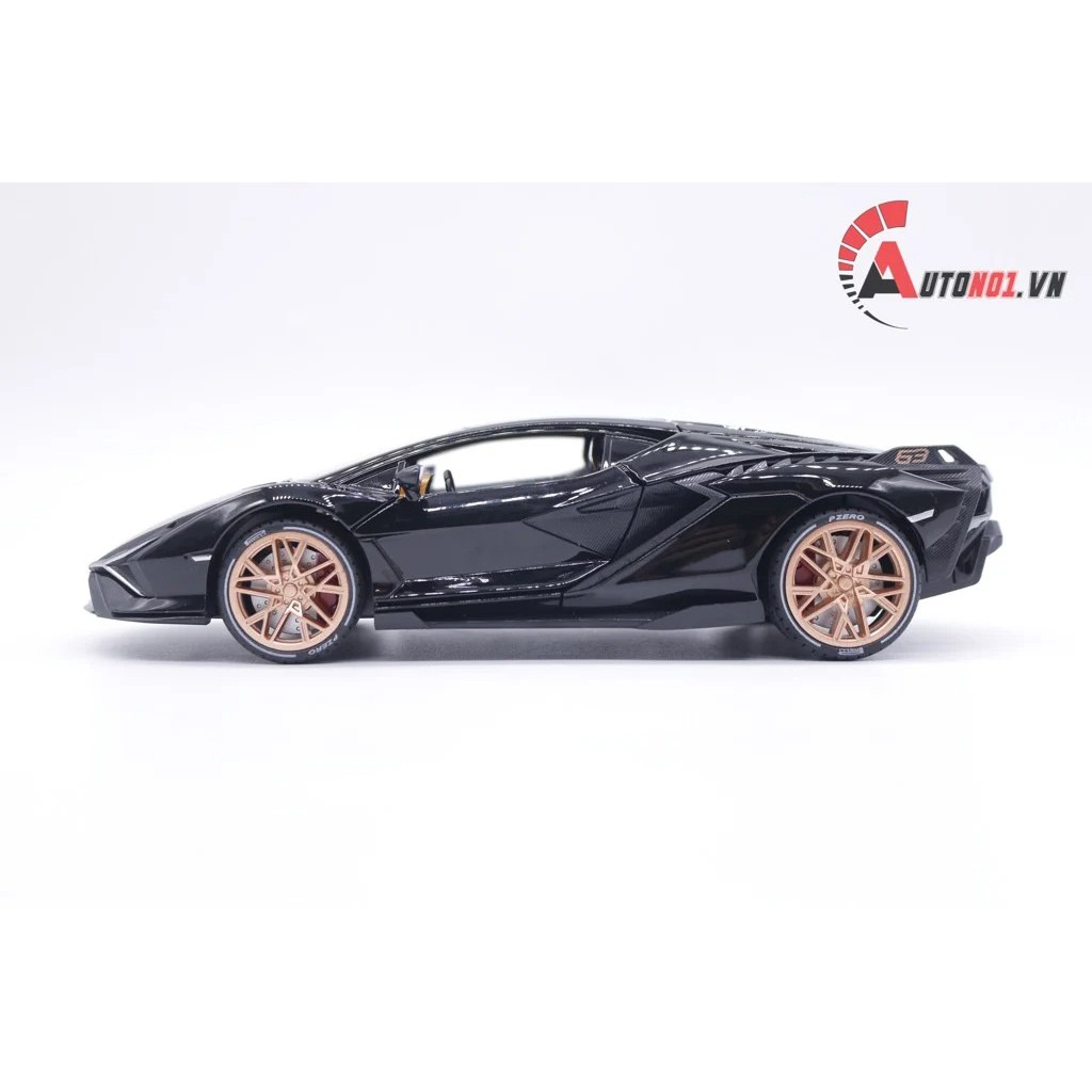 MÔ HÌNH XE LAMBORGHINI SIAN FKP 37 BLACK 1:22 JIAYE 7556