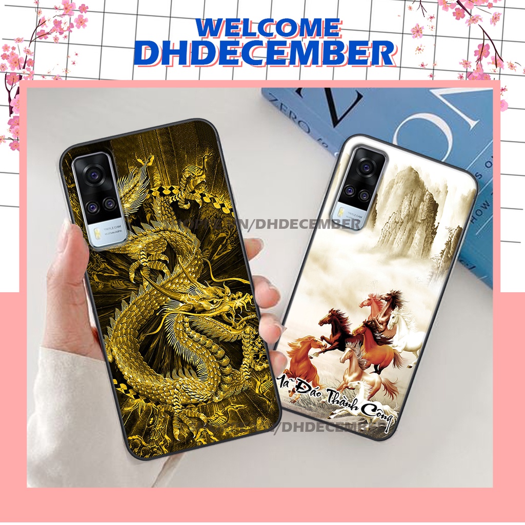 Ốp lưng Vivo Y51 2020 / Y53S in hình thư pháp tâm an vạn sự an ,mã đáo thành công SIÊU CHẤT