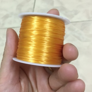 Cuộn cước lụa màu vàng co giãn