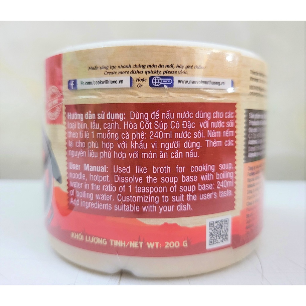 [Hộp 200g – thịt bò] CỐT SÚP CÔ ĐẶC TỪ THỊT BÒ [USA] GOD MAMA Soup base Beef Flavored
