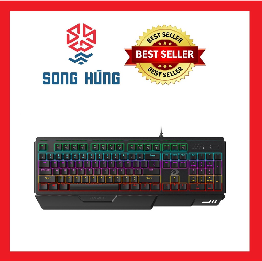 Bàn phím quang cơ Gaming DAREU CK526s 104KEY (MULTI LED Blue D Optical switch)