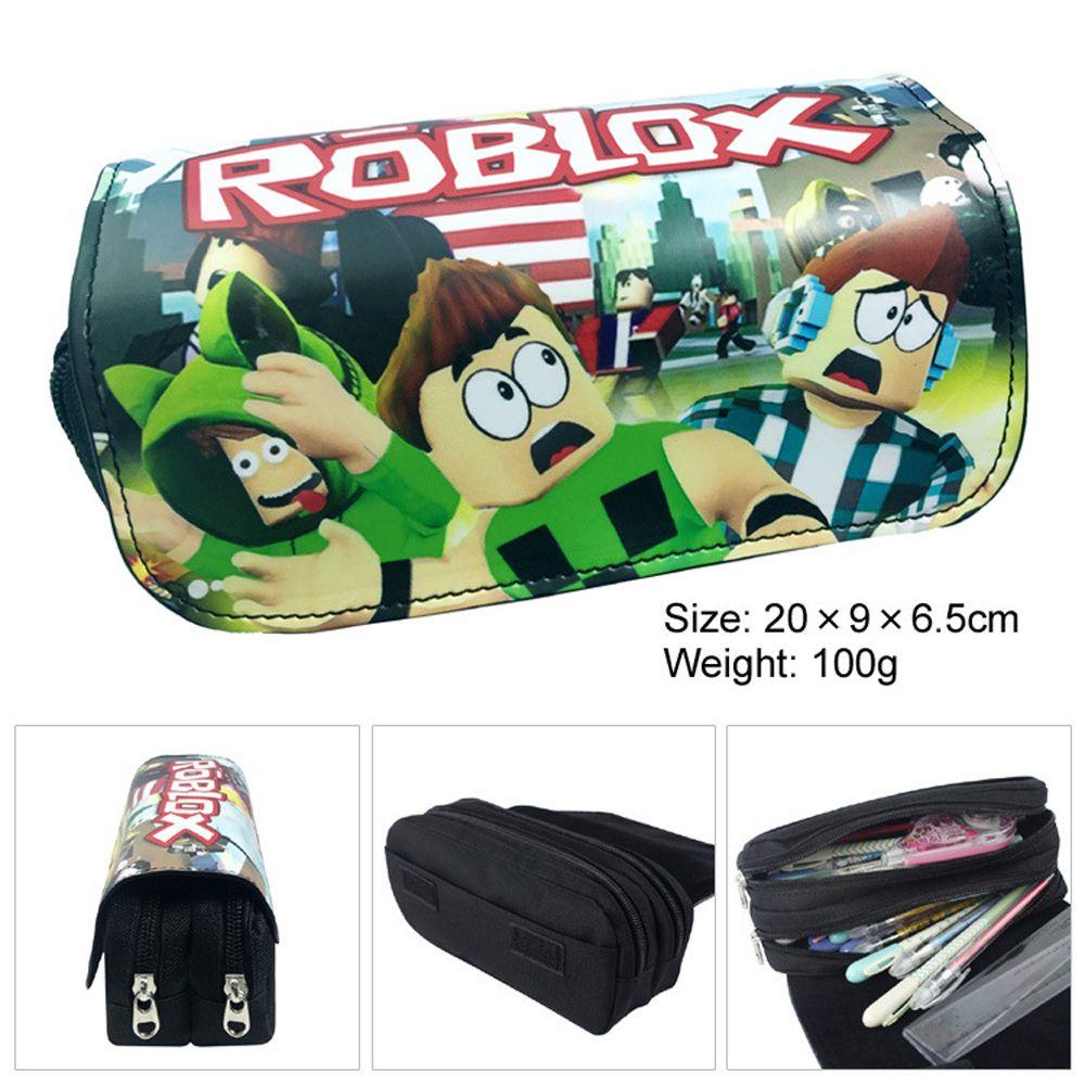 Túi Đựng Bút Bằng Vải Canvas In Hình Roblox Có Khóa Kéo Tiện Dụng