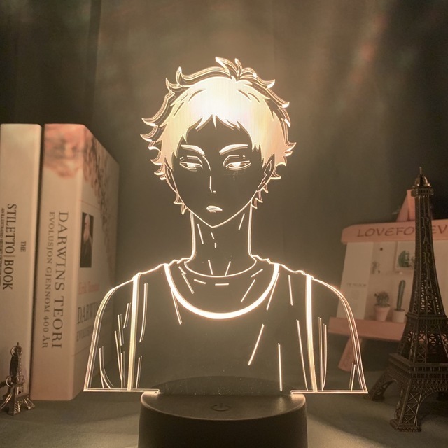 Haikyuu Hinata Shouyou Đèn Ngủ Nishinoya Yuu LED Cảm Ứng Từ Xa Đầu Giường Đèn Ký Túc Xá Trang Trí Phòng Ngủ Cho Người Hâm Mộ Anime