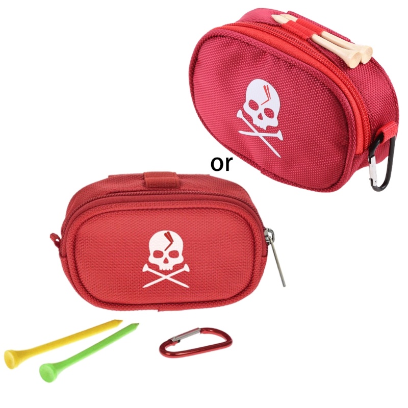 Túi Đựng Gậy Đánh Golf Đeo Hông Có 3 Ngăn Khóa Kéo Họa Tiết Đầu Lâu Cá Tính