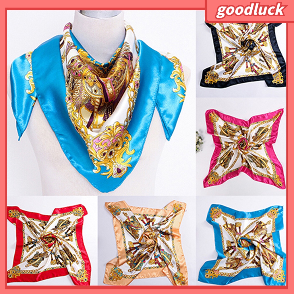 Khăn Choàng Vuông 90x90cm Chất Liệu Lụa Satin