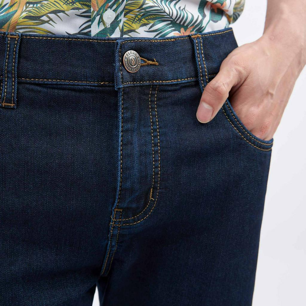 Quần Jean Nam Cao Cấp 3002C Dáng Slim Màu Xanh Đen - Quần Bò Nam Vulcano