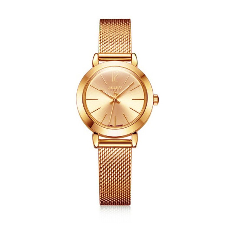 Đồng hồ nữ Julius Hàn Quốc JA-732C dây thép (Đồng)