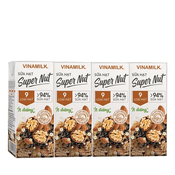 [HSD T10-2023] Thùng 24 Hộp Sữa 9 Loại Hạt Vinamilk Super Nut 180ml