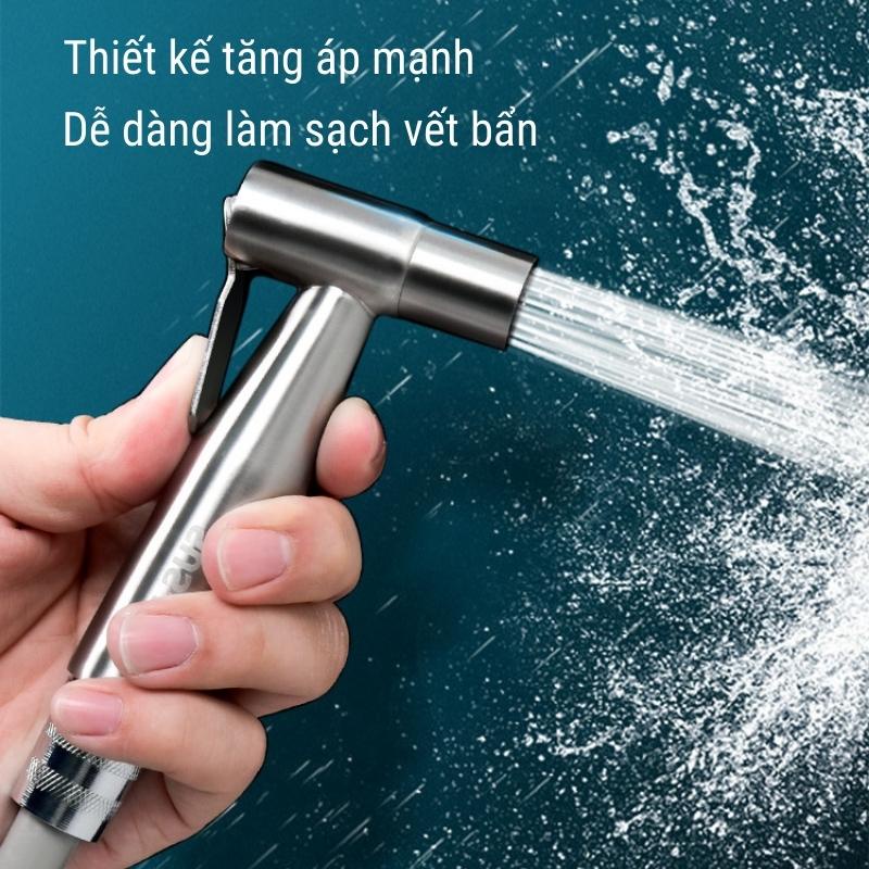 Vòi xịt vệ sinh tăng áp inox Suninlife bảo hành 3 năm