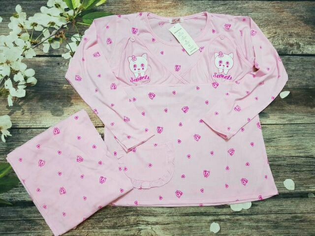 Bộ bầu kết hợp sau sinh có mở lắp ngực ( loại thường )