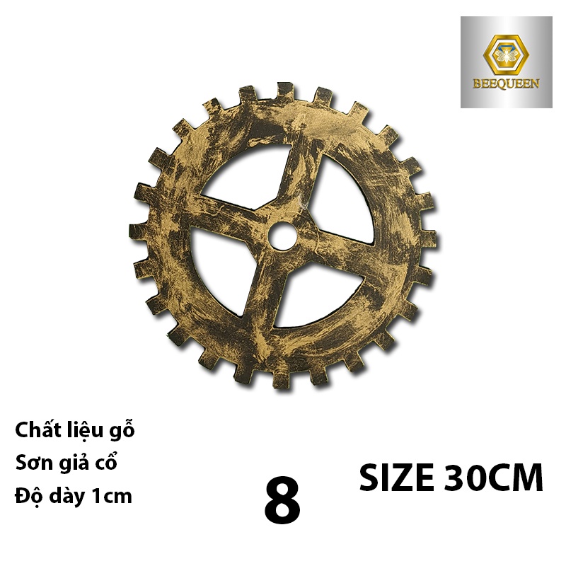 Bánh Răng Cổ Điển Treo Tường Trang Trí Quán Cà Phê Trà Chanh Trà Sữa