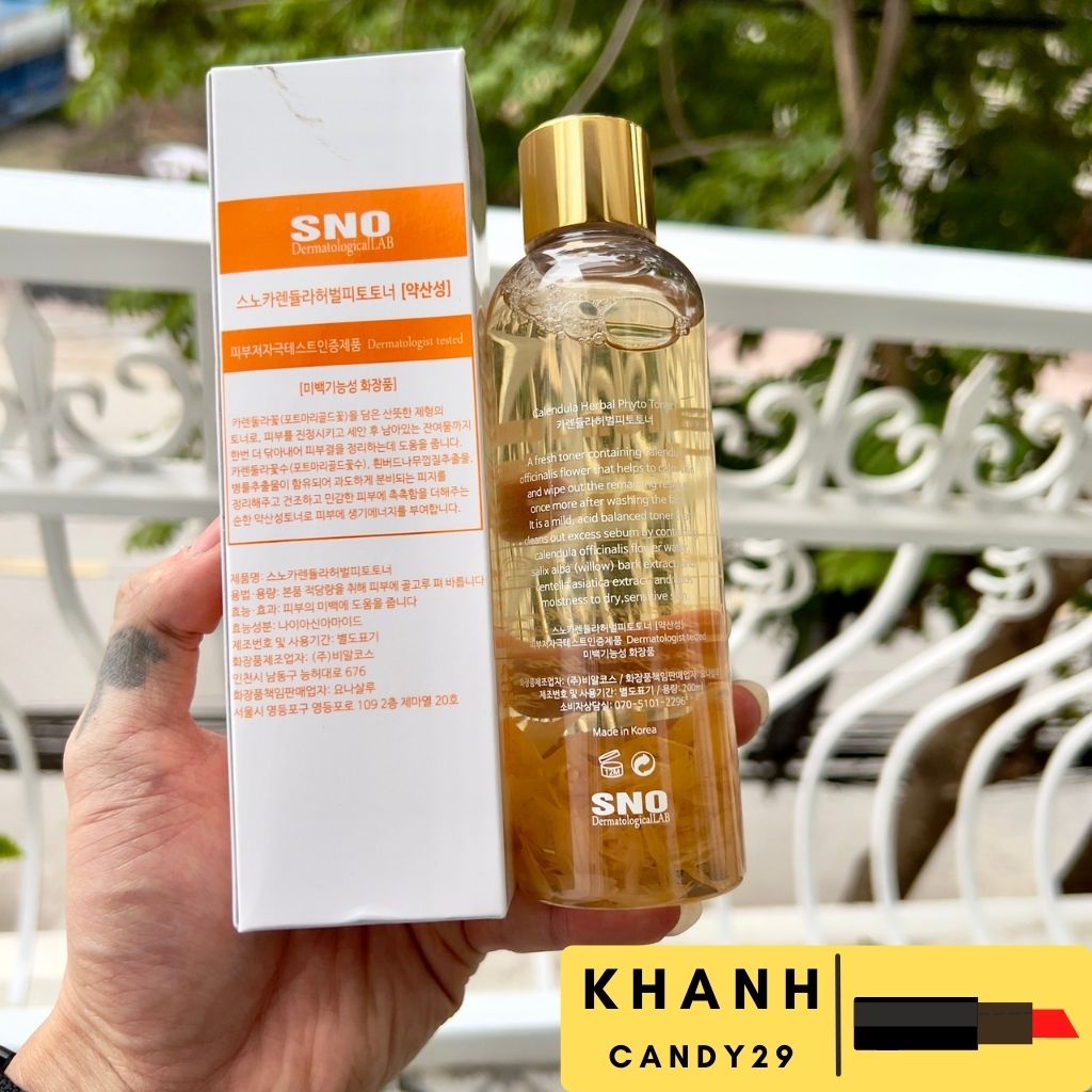 Nước Hoa Hồng Nước Hoa Cúc SNO Calendula Herbal Phyto Toner 200ml Hàn Quốc