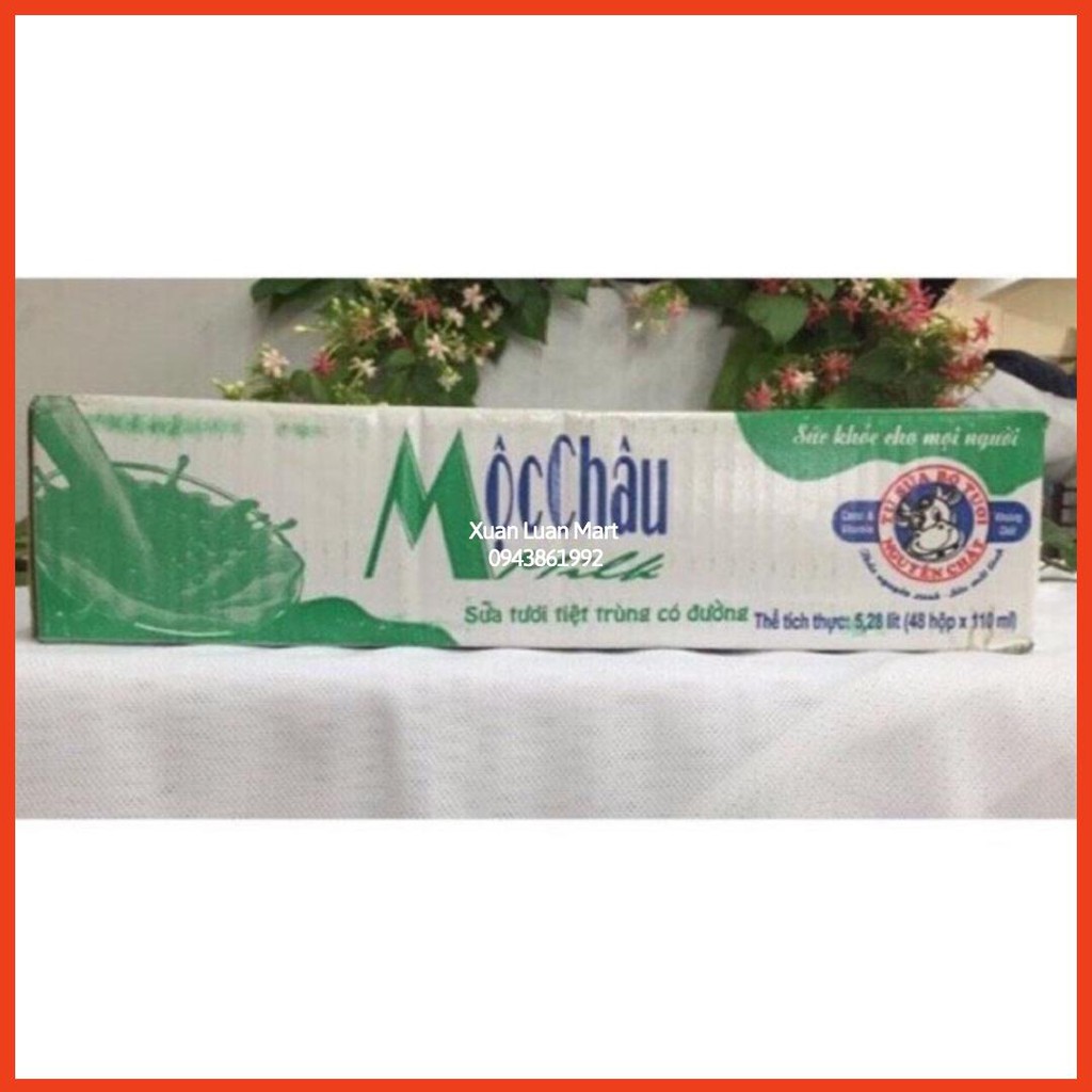 THÙNG 48 HỘP SỮA MỘC CHÂU ĐƯỜNG/DỪA 110ml