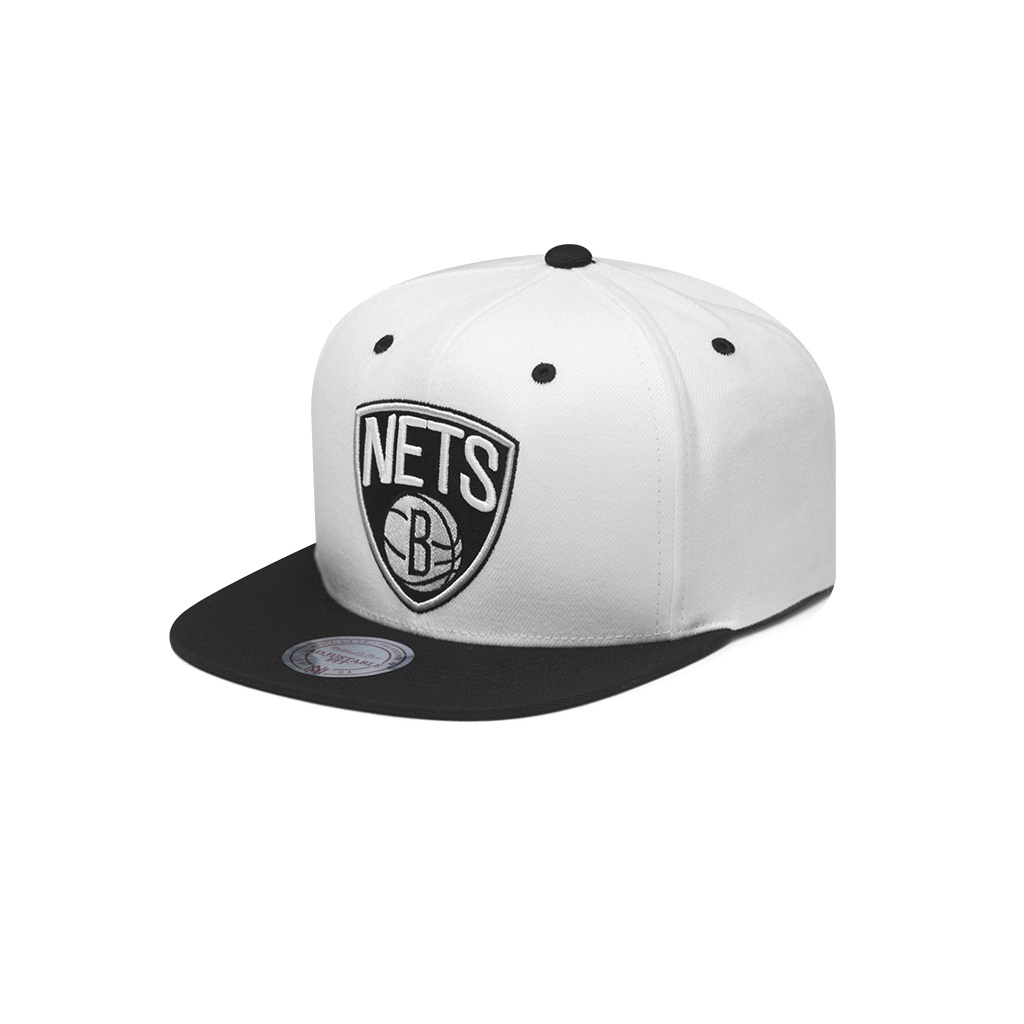 Nón snapback Mitchell & Ness Nets Trắng đen