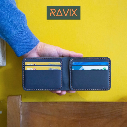 Ví Da Bò Thật Cầm Tay Nam Ravix Sleek Bóp Nam Dáng Ngang Cao Cấp
