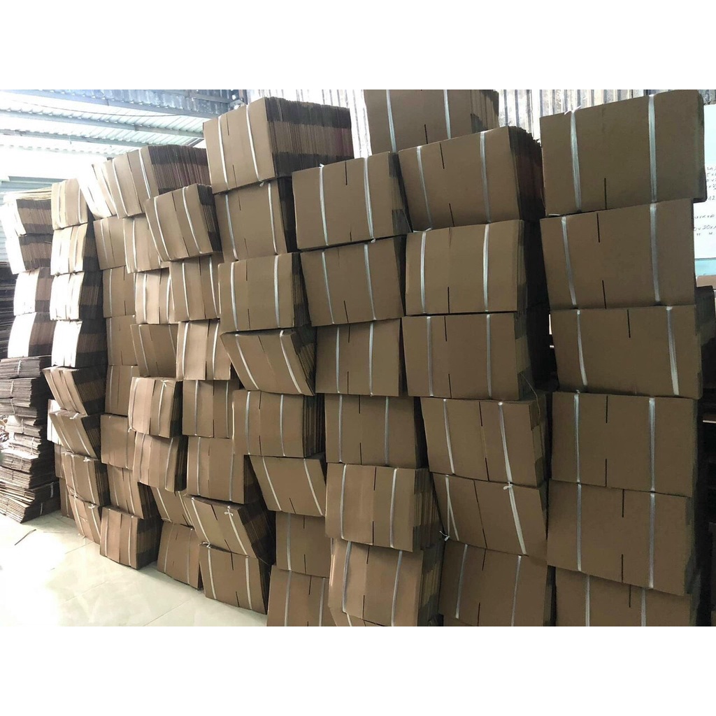 35x25x20 - Combo 10 hộp carton 3 lớp giá rẻ đóng hàng tại Hà Nội