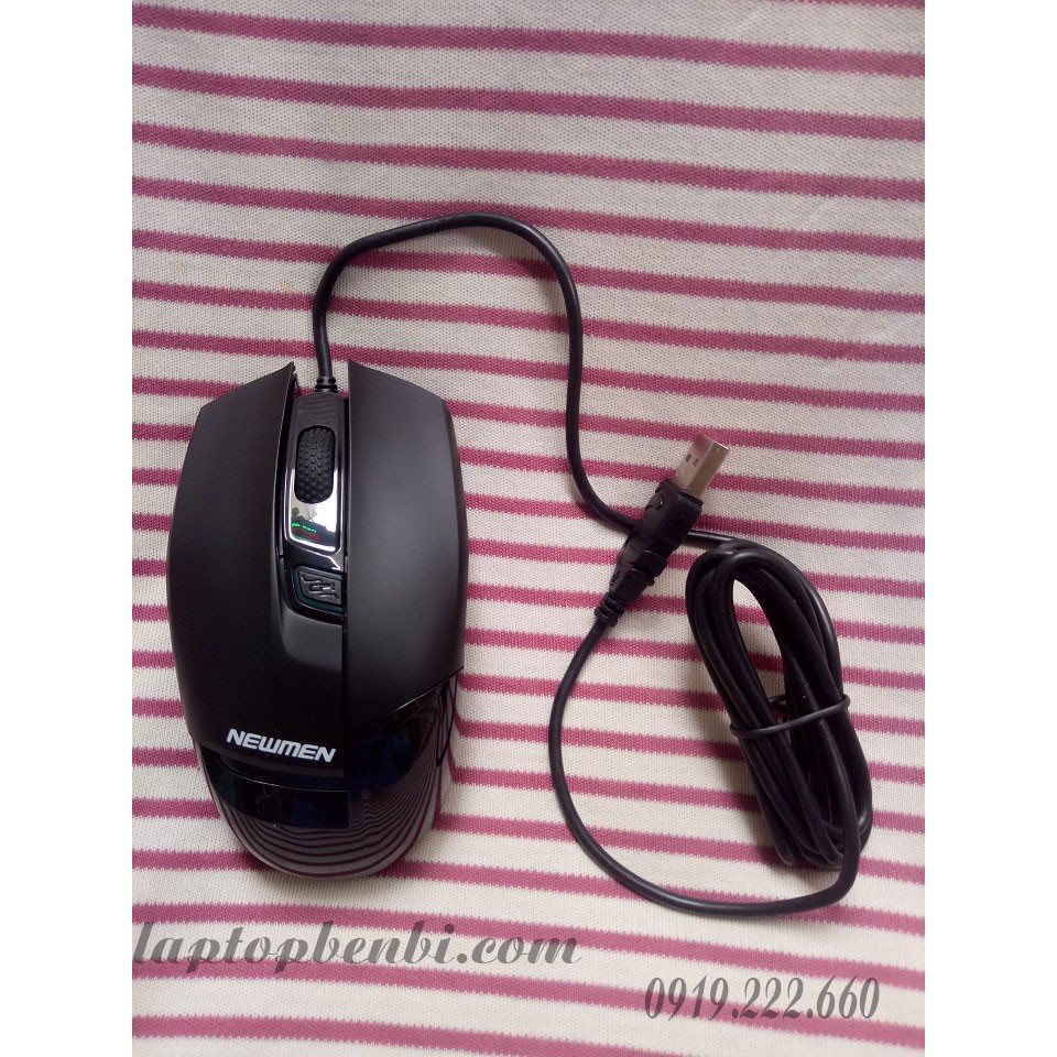 Mouse quang có dây chính hãng Newmen G10 | chuột game có đèn LED | Màu Đen