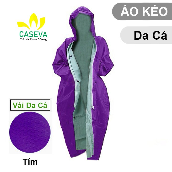 Áo Mưa Măng Tô Nữ BÍT Kín Có Dây Kéo Khóa