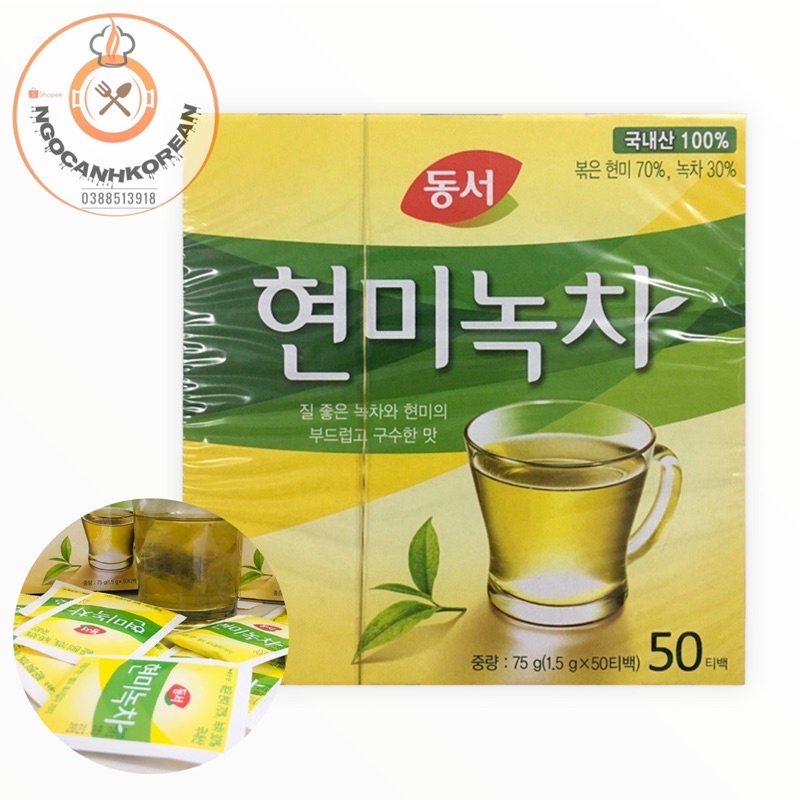 &lt;HOT&gt; Trà gạo lứt túi lọc Dongsuh Hàn Quốc 75gr