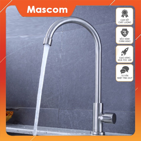 Vòi rửa chén bát nóng lạnh Inox 304 - MAS gắn chậu cần cứng