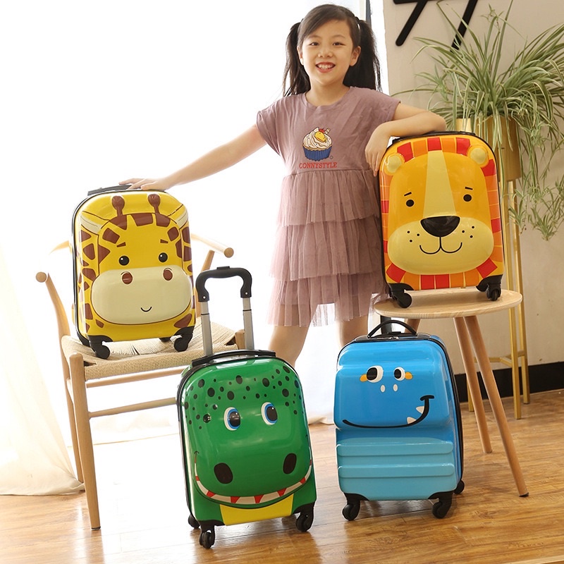 Vali kéo trẻ em 3D TRAVELKID666 hình động vật đáng yêu - Valiking