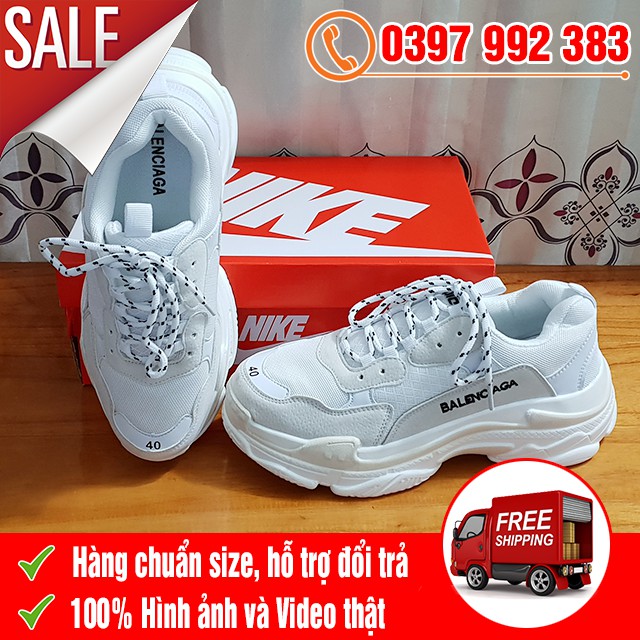[TRỢ GIÁ SHIP] Giày Balen Triple S Trắng Nam Nữ | BigBuy360 - bigbuy360.vn