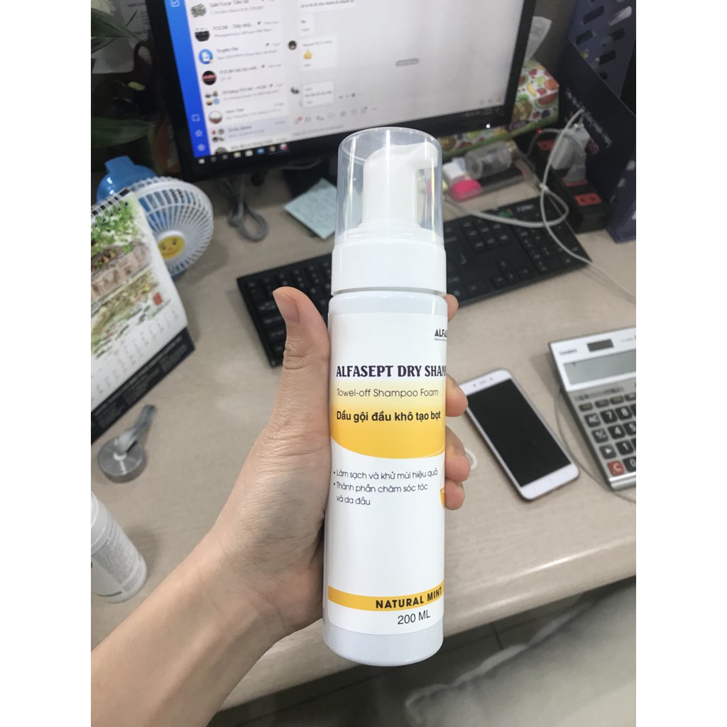 Dầu gội khô tạo bọt Alfasept Dry Shampoo - Dầu gội khô cho mọi loại tóc 150ml - 200ml | BigBuy360 - bigbuy360.vn