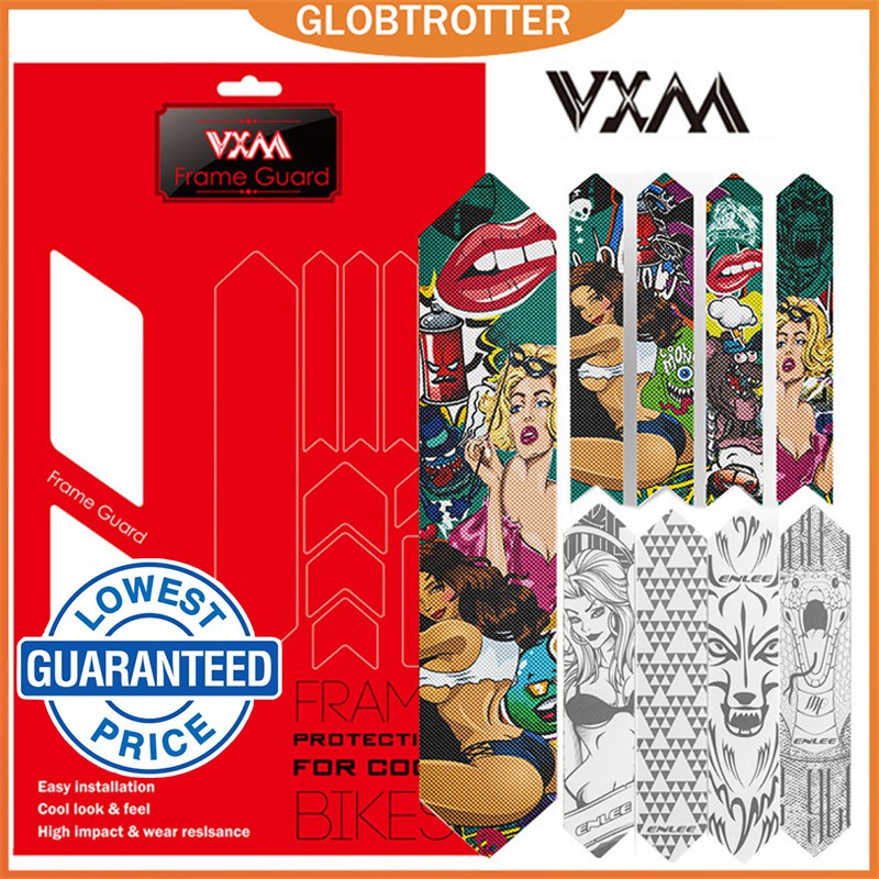 Globetrotter【COD &amp; Hàng sẵn sàng】  Miếng Dán PVC 160mm 3D Bảo Vệ Khung Xe Đạp