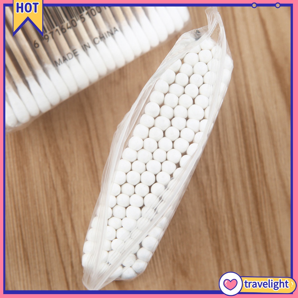 [Hàng mới về] Túi 100 tăm bông thân gỗ đa năng