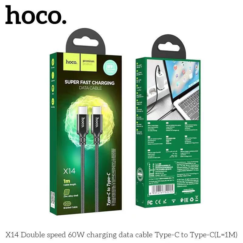 Dây sạc Type-c chính hãng Hoco x14 Type C 1M/2M  sạc nhanh samsung/oppo/xiaomi....